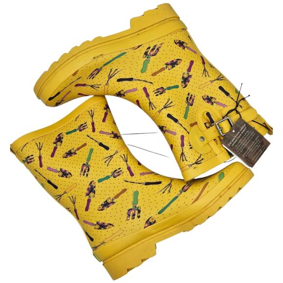 NWT Western Chief Rain Boots In The Garden Size 7 - Picture 11 of 11
